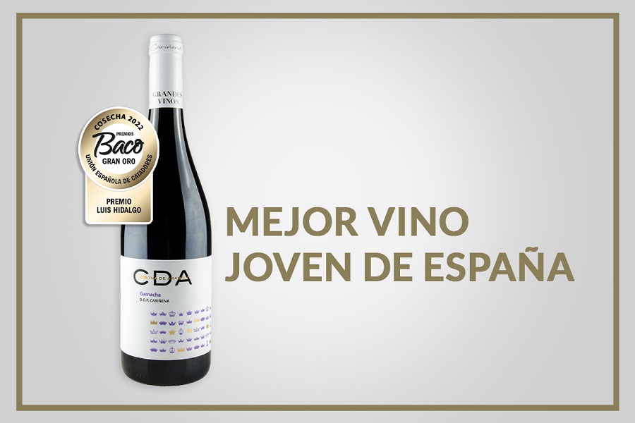 CDA Corona de Aragón Garnacha Tinto 2022, de Grandes Vinos, mejor vino joven de España en los Premios Baco