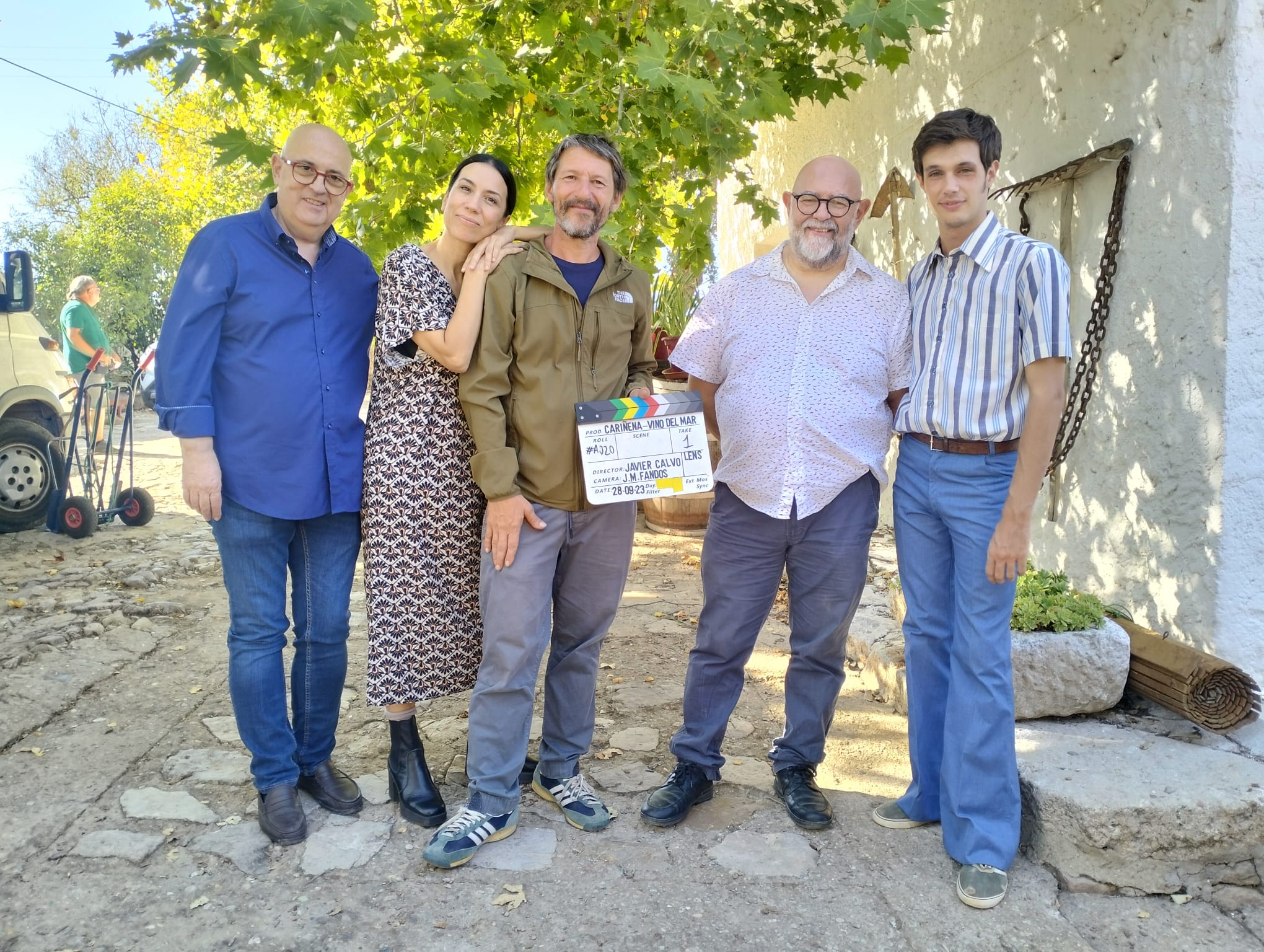 Jose Luis Campos D.O. Carinena la actriz Itziar Miranda el director Javier Calvo el escritor Anton Castro y el actor Diego Garisa