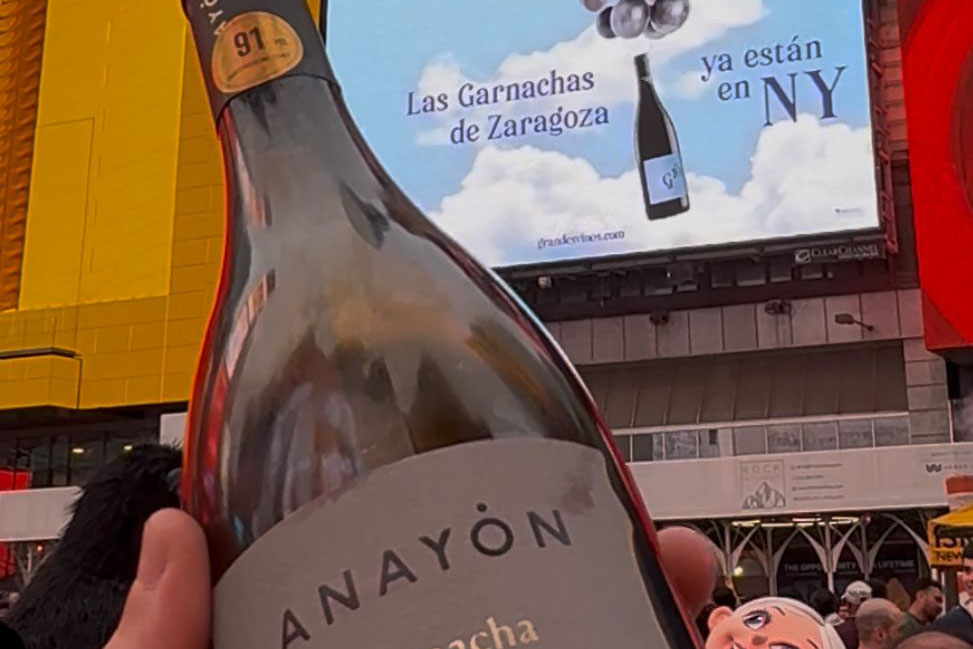 Grandes Vinos lleva la garnacha de Zaragoza a Times Square de Nueva York