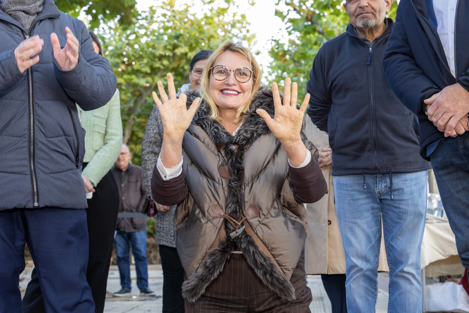 Ainhoa Arteta en el Paseo de las Estrellas de Carinena FOTO Ross Lecca D.O. CARINENA 3