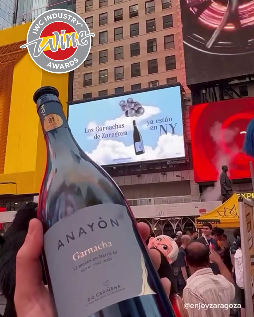La campana llevo la garnacha de Zaragoza hasta Times Square en el corazon de Nueva York
