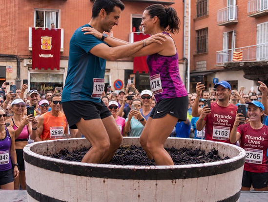 carrera pisando uvas